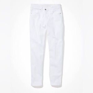 American Eagle Outfitters White Stretch Mom Jeans